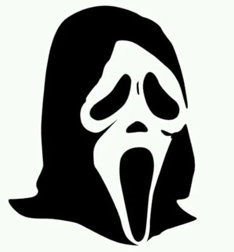 Rakelfix Horror Maske Scream Aufkleber Größe/Farbe ANPASSBAR Sticker Autoaufkleber