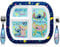 Sorrisini Set de Vajilla Infantil para Microondas, 3 Piezas, Plato y Cubiertos de Acero Inoxidable para Bebé, Diseño Stitch