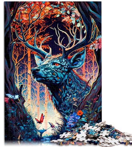 Puzzle 1000 Teile für Erwachsene Hirsch Verzauberter Ort Puzzle Lernspiele Angebot als Geschenk für die ganze Familie 14,96 Zoll x 20,47 Zoll