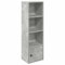 HETFTJN Raumtrenner Regal Bookshelf Eckregal Küche Balkon Regal - Bücherregal Betongrau 31x24x102 cm Holzwerkstoff für Küche Balkon Schlafzimmer Badezimmer