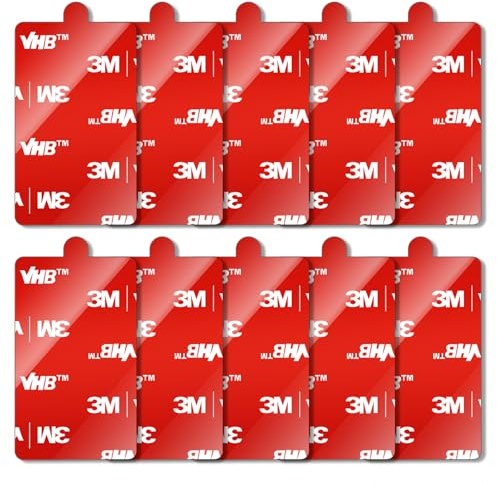 Ancable 3M VHB Heavy Duty Double Sided Sticky Pads 10Pcs, Ideal for Homeowners, Car Owners & DIY Enthusiasts | Strong Adhesion for Dashcams, Dashboards, Windscreens, Walls, Wood & More 50 * 30mm