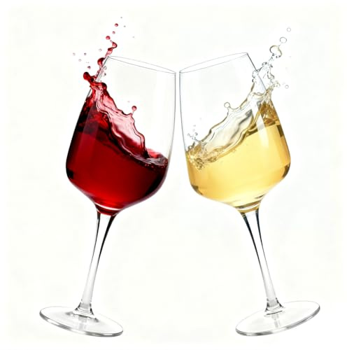 FARYODI Verres à Vin Rouge en Acrylique 520ml Lot de 2, Verres à Vin Incassables, Cadeau pour Femme et Petite Amie