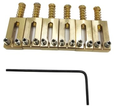 Osmond Electric Guitar Bridge Saddles Brass 10.5MM Tremolo Parts Electric Guitar Bridge String Saddle Guitar Parts Gold