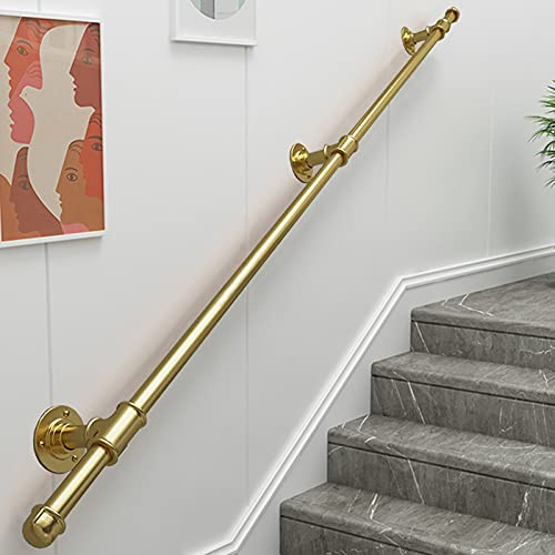 GHFXSCV Corrimano Moderno in Ferro battuto da 3 Metri (10 Piedi) a Parete per Scale - Kit Completo di Barra di Supporto di Sicurezza per Interni/Esterni per Scale