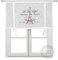 Scheibengardine Raff Gardine Raffrollo Vorhang 'Eiffel' 140 x 120 cm (BxH) weiß mit Stempel Aufdruck in beige schwarz Baumwolle Landhaus Shabby French Vintage Retro Antik Nostalgie