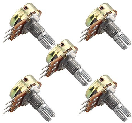 HALJIA 5 x Potentiometer 50 K Ohm Kompatibel mit Arduino Raspberry Pi und andere Projekte mit gerändeltem Schaft