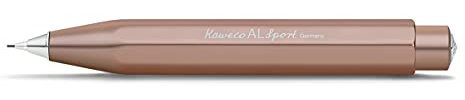 Kaweco AL SPORT Druckbleistift Rosé Gold 0.7 mm HB I Mechanischer Bleistift aus hochwertigem Aluminium in seidenglänzender Optik I Druck-Bleistift nachfüllbar in Rosa I Druckminenbleistift 10,5 cm