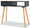 vidaXL Table Console Noir Stockage Meuble Mobilier Salon Bois de Pin Massif