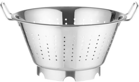 HENDI Seiher, mit Untersatz und 2 griffen, Sieb, Nudelsieb, Küchensieb, ø325x(H)175mm, Edelstahl