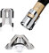 3 Pack Reusable Champagne Stoppers, Stainless Steel Wine Sparkling Bottle Cork Set with a Built In Sealing Plug,Sealer for Cava, Prosecco (Silver)