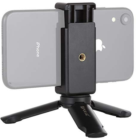 PULUZ Mini Plastic Tripod + Universal Phone Clamp Bracket, For iPhone, Galaxy, Huawei, Xiaomi, Sony, HTC, Google and other Smartphones