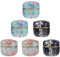 Bestonzon Lot de 6 petites boîtes de rangement en fer avec couvercle pour thé, boîte de cuisine en trois motifs différents