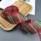 Egurs 12 Meter Kariert Juteband Plaid Bänder Geschenkverpackung Geschenkband Weihnachts Drahtbänder Basteln Dekoration,Draht an der Seite Rot-Grün kariert 4cm