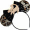 CLGIFT Leopard Minnie Ohren, Tier Königreich Ohren, Löwe König Minnie - Schwarz - Medium
