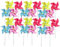 CANDeal 100Pcs 7.5CM Mittelgroße Windmühle Cake Topper Cupcake Topper Geburtstagstorte Cupcake Dekoration Picks Party Dekoration Zubehör