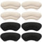 Dr. Foot Lot de 4 paires de semelles de talon autocollantes pour enfants et femmes, pour éviter que le talon ne glisse, frottements, ampoules, douleurs aux pieds Beige + Noir