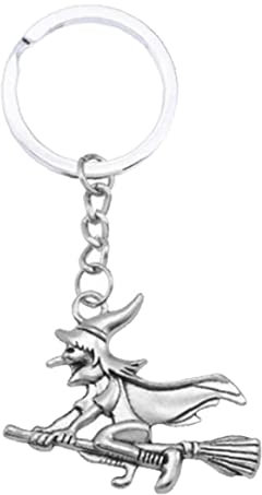 Froiny Zauberer Reiten Besen Schlüsselanhänger Halloween Hexe Schlüsselanhänger Schmuckstücke Für Handtasche Anhängerdekor