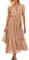 ASOMI Kleid Damen Sommer Boho: Blumen Herbst Wickelkleid Frühling Mode Lang Maxikleid V-Ausschnitt Casual Kurzarm Strandkleid Langarm Rüschen Freizeitkleid mit Gürtel 121 Kaffee 36