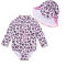 BONVERANO Traje de baño de una Pieza para niña, Mangas largas, protección UV 50+ con Gorra(Rosa-Rosa,9-12meses…