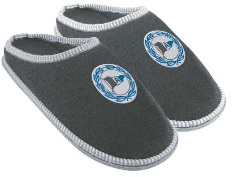Arminia Bielefeld Pantoffeln Hausschuhe Schuhe ** Logo Grau **