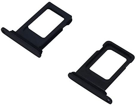 jbTec SIM-Tray kompatibel mit Apple iPhone 13 Pro/Max - Kartenhalter Single Slot Schlitten Rahmen Handy, Farbe:Schwarz