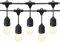 Mu 10M Lichterkette Außen, Outdoor Erweiterbar Auf 1000W, 10 Birnen S14 Led 2W (=15W) E27 Wetterfest Ip65, lichterkette außen strom Deko für Gartenparty Hochzeit Garten Hochzeit|10M, Schwarz