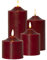 MARELIDA LED Kerzenset Flamme - Echtwachs - 3D Flamme - 4 Größen - Timer - rot - 4er Set