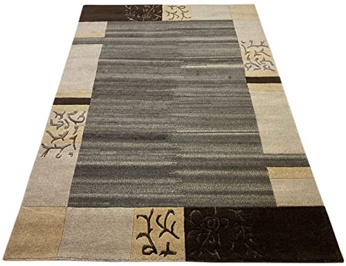 Teppich Handgeknüpft Indo Nepal Naturfarben Grau Beige Compatible with Braun 170X240 cm Wolle