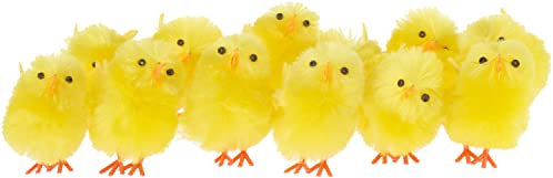 VBS Chenille Küken 4cm 12 Stück Ostern Osterdeko Osterküken Huhn Hühner Dekohuhn