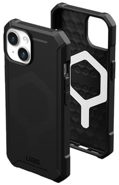 URBAN ARMOR GEAR UAG Case Compatible with iPhone 15 Plus Case 6.7 Essential Armor Black Built-in Magnet Compatible with MagSafe Charging Rugged Military Grade Dropproof Protective Cover