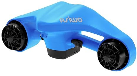 Asiwo Unterwasserscooter Tauchscooter mit Action Kamera Halterung, Seascooter mit Doppelmotor für Tauchen Schwimmen Schnorcheln Abenteuer und Fischen jagen (Blau)