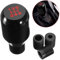 OBEST Pomos de Palanca de Cambios Manual Universal, Adaptador Perilla Palanca de Cambios Metal 5 velocidades para Coche de Transmisión Manual, con 3 adaptadores 8/10 / 12mm, Negro