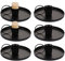 MUXHEL 6PCS Black Candle Holders, Metal Candlestick Holders with Handle, Retro Black Iron Taper Candle Holder for Dinner Wedding Party Halloween Decorations