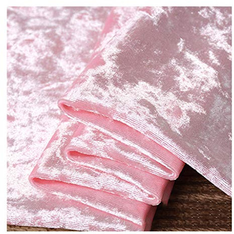 NIANTONG Pannesamt Meterware 160cm Breit 4-Wege Stretch Velours-Stoff für Bekleidungs-Kostüme, Nähen, Basteln, Heimdekoration(Color:pink-2)