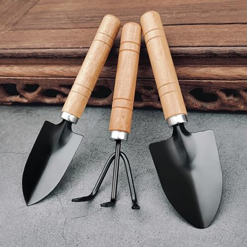 Rukinovi 3Pcs Garden Tools,Mini gardening Tools,Gardending Hand Tools Kit for Seedling for Succulent,Home Plants,Garden Potted Plants Etc Indoor Plant Accessories