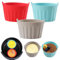 Baketron 3PCS Moule Silicone Air Fryer,Plat Pour Friteuse Sans Huile,Mafin Coupe Moule,Moule Pour Gâteau Au Four,Moule à Tarte Aux Oeufs，Air friteuse Accessoires, Silicone Bakeware，Rouge + gris + bleu