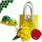 NARAMAKI® Idea Regalo Festa della Mamma 2025 - Borsetta Gialla + Bouquet Mimosa + Orsacchiotto + Rosa Rossa Luminosa - Regalo Donna|Regalo Amica (Tartaruga)