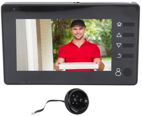 Video Türklingel, Gucklochkamera, Smart Vision Türkamera, 4,3 Zoll Bildschirm, Nachtsicht, Weitwinkel visuelle Türklingel, Digitaler Türspion, für Home Office Hotel Apartment