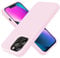 TIIXXE Silicone Case Compatible with iPhone 13 PRO Case Soft Ultra Slim Protective Shockproof Liquid Silicone Phone Case,Anti-Scratch Microfiber Lining, 6.1 pink white