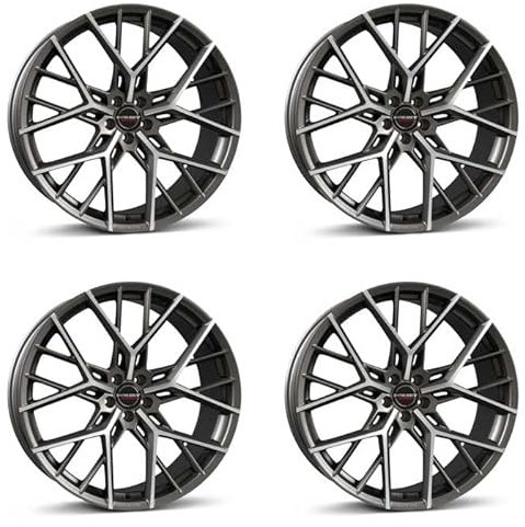 4x Borbet Felgen BY 8.0x18 ET40 5x112 titan polished matt kompatibel mit Ford Galaxy Transit/Tourneo
