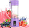 Mf ArtShop Frullatore Portatile USB Mini 380 ml, 6 Lame in Acciaio, Bicchiere di Miscelazione, per Succhi, Frullati, Smoothie, Frappe, Viaggio, Ufficio, Palestra, Famiglia, Viola