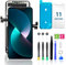 Hoonyer pour iPhone 11 Pro Max Kit de Remplacement d'écran LCD 6,5 Pouces Écran tactile 3D Digitizer Glass Assembly avec kit d'outils de réparation + Adhésif étanche + Protecteur d'écran trempé
