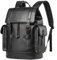 MATE ELAN Leder Rucksack Herren Damen, Laptopfach Rucksack 15.6 Zoll,Leather Backpack,Pu Rucksäcke Schwarz,Schulrucksack,City Lederrucksack Wasserabweisend für Arbeit,Reisen,Uni