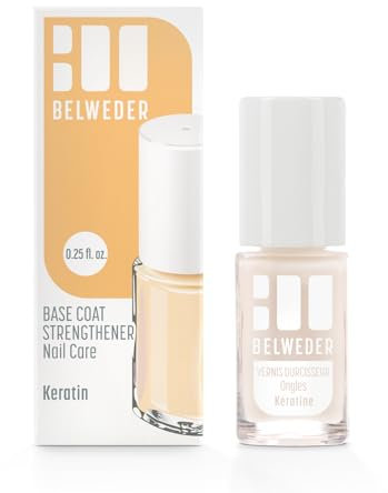 BELWEDER - Vernis Durcisseur Ongle à la Kératine 1 x 7,5ml - Vernis à Ongles pour Ongles Fragilisés, Mous, Dédoublés et Cassants - Vernis Transparent Ongle - Enrichi en Kératine - Soin Ongles