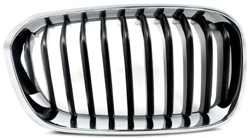 NYSQOFMB per BMW Serie 1 F20 F21 2015-2019 Griglia Anteriore A Doppio Rene Cromata + Nera Griglia Frontale per Auto(R)
