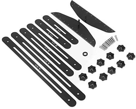 Herramienta de Plantilla de Pedal de Escalera, Herramienta de Medición de Escalera para Medir la Pared Seca del Soporte de Tubería Vertical, Pinzas de Línea de 11 a 60 Pulgadas (Amako8ji-13)