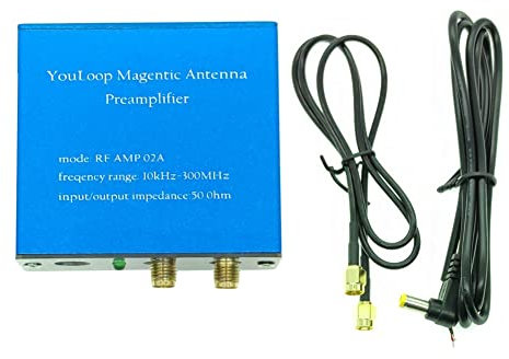 Ptdfjspt Magnetischer AntennenverstäRker Tragbarer SchleifenantennenverstäRker 10 kHz Bis 300 MHz Verlustarmes Breitband für KW und VHF