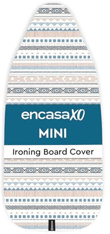 Encasa XO Di Ricambio Copri ASSE da Stiro con Imbottitura in Feltro da 3 mm, Coulisse di Serraggio (Si Adatta A Schede Medium di 72x30 cm) Riflettente al Calore, Stampato - Azteco