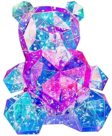 Flaroey Veilleuse pour Filles LED Ours avec Coeur Rose Veilleuse Veilleuse Enfants- pour Enfants-Décor de Chambre d'enfant-Lampes de Chevet-Cadeaux d'anniversaire