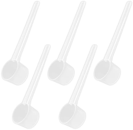 5Pcs 5g Scoop, Plastic Protein Scoop Set for Protein Powder(Transparent) | Resuable Precise Measuring Soop for Kitchen, Fitness Use, Gym, Household Use without Cracking or Warping